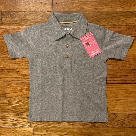 Ruffle Butts Other - 🆕 Rugged Butts | Light Gray Polo | Boy 3T